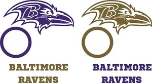 Baltimore Ravens Cornhole Set of 8 Vinyl Decals Cornhole Boards Free Decals - Picture 1 of 1