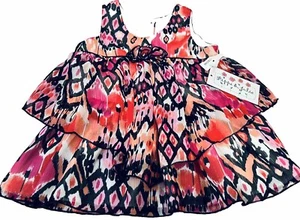 Pippa and Julie Pink Multicolor Floral Geometric Pattern Top Size 4 NWT  - Picture 1 of 6