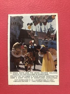1965 Donruss Disneyland Karte # 18 Schneewittchen und die sieben Zwerge (sehr guter Zustand) - Bild 1 von 3