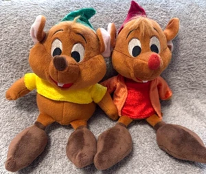 Disney Cinderella Mice Jaq & Gus Plush Toy Set of 2 Disney Store Japan With Tags - Picture 1 of 6