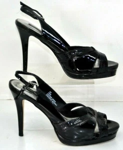 Casa Blanca Mercado Negro Mujer Vera Cuero Negro Tacones Altos 8M Correa - Imagen 1 de 6