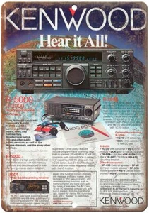 Kenwood Ricevitore Scansione, Scanner Police Riproduzione Vintage Insegna Metallo D21 - Foto 1 di 2