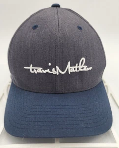 Travis Matthew Golf Hat FlexFit Tech 110 Black Navy Snapback Hat - Picture 1 of 7