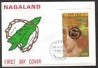 Nagaland 1985 Girl Guides 75Th Anniv Black Op Queen Mother 2 Ch Ss Fdc