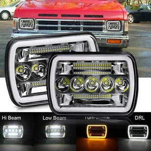 Fit 1990-1997 NISSAN HARDBODY PICK-UP TRUCK Sealed Beam 7x6 inch LED Headlights - Picture 1 of 12
