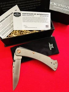 BUCK USA 110 Slim Pro TRX Titanium Knife - 2023 Legacy Collection, Titanium S45V - Picture 1 of 18