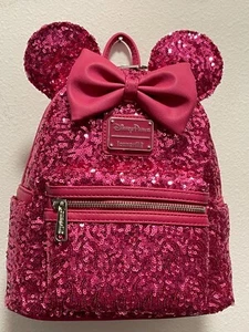 Loungefly Disney Parks Imagination Pink Mini Backpack Hot Pink Minnie Mouse WDW - Picture 1 of 4
