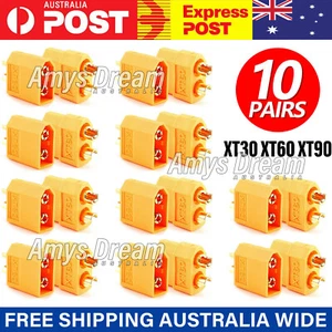 10 Pairs XT30 XT60 XT90 Male Female Bullet Connector Plug for Lipo Battery MEL - Picture 1 of 13