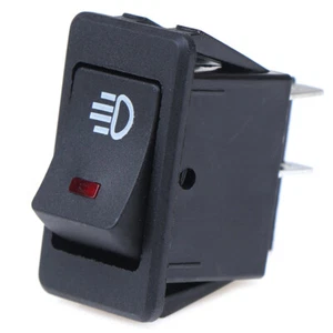 12V 35A Universal Car Red LED Fog Light Rocker Switch Dash Dashboard 4Pin√ GN - Picture 1 of 8