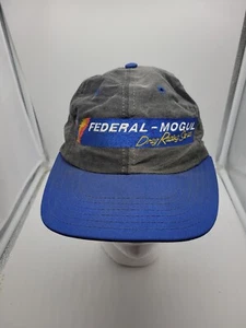 Vintage NHRA Federal Mogul Drag Racing Series Snapback Thrashed Hat Baseball Cap - Picture 1 of 6