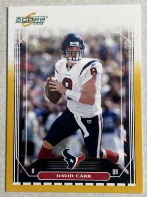 2006 Score David Carr Houston Texans NFL #d/600 Gold Card #103 NRMT/MT - Image 1 of 2