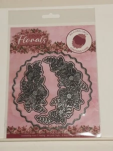 NUEVO Find It Trading Pink Florales Por Amy Design 5 Troqueles Círculo en Zigzag 2 Flores - Imagen 1 de 5