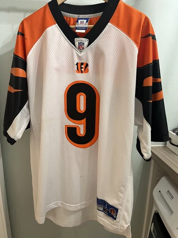 Carson Palmer Cincinnati Bengals Jersey Reebok NFL Equipment White Sz L Cover