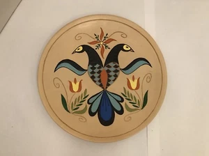 Vintage Decorative Plate Folk Art Birds and Flowers 1970 - Picture 1 of 3