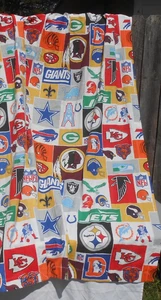 "Cortina de un solo panel" vintage del logotipo del equipo de fútbol americano de la NFL de JC Penny de los años 80" - Imagen 1 de 8