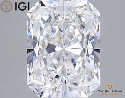 CVD Lab Grown Diamond 2.00 CT. RADIANT Cut IGI Certificate D Color VVS2 Clarity - Image 1 of 4