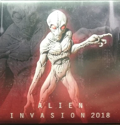 ALIEN INVASION 2 Oz 9999 Silver 10000 Francs Chad 2018 - Bild 1 von 4