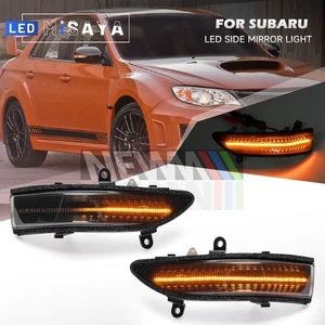 Dynamic Smoked LED Side Mirror Indicator Light For 08-14 Subaru Impreza WRX STI - Picture 1 of 13