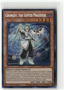 Yugioh Crowley, the Gifted Magistus BLMM-EN044 Secret Rare NM 1st Ed - Picture 1 of 2