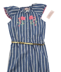 NWT Meses Little Lass Baby Girl de una pieza Pantalones largos Mono Barco libre Sz: 6x - Imagen 1 de 3