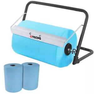PUTZTUCHROLLEN WANDHALTER ABROLLER + 2 ROLLEN PUTZPAPIER 36 cm 3-LAGIG - Bild 1 von 5