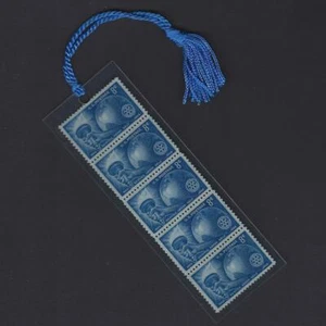 Rotary International - 50th Anniversary Vintage Set of 5 Stamps Bookmark Unique! - Picture 1 of 2