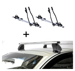 2x Fahrradträger SAGITTAR+Dachträger K1P Alu für für Lancia Delta III 5Türer ab - Bild 1 von 7