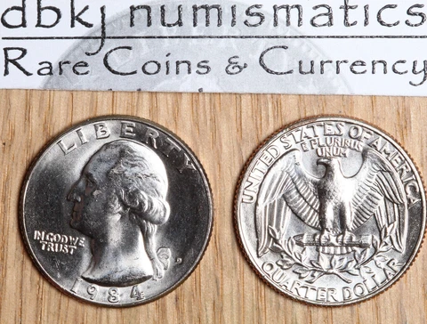 1984 D Washington Quarter Clad 25¢ - BU - Brilliant Uncirculated Cover