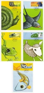 Rain Or Sunshine Fish Frog Snail Swallow Finland Mint Maxi (5) FDC 2009 - Picture 1 of 1
