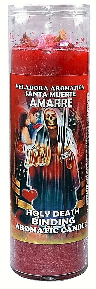 CANDLE COCKTAIL AROMATIC VELA HOLY DEATH BINDING- SANTA MUERTE AMARRE AROMATIC - Image 1 of 1