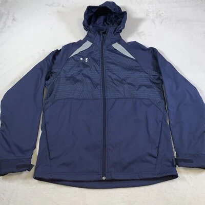 Under Armour Jacket Men Medium Blue Motion All Season Soft Shell Full Zip Hooded - Image 1 of 4