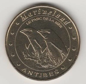 A 2006 TOKEN MEDAILLE SOUVENIR MDP -- 06 600 N°1 MARINELAND ANTIBES DAUPHINS - Picture 1 of 2