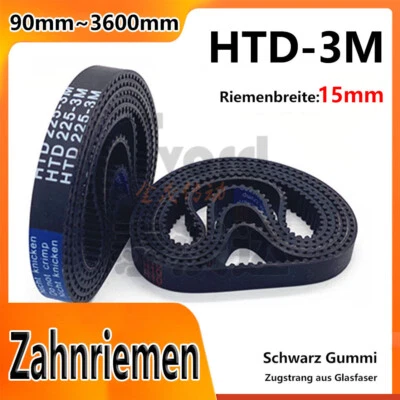 MARKENLOS HTD-3M Zahnriemen Geschlossen Breite 15mm Länge 90 mm~3600 mm CNC Antriebsriemen