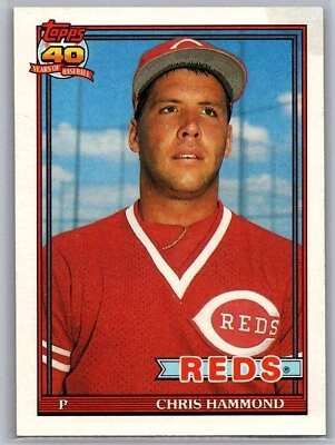 1991 Topps #258 Chris Hammond Cincinnati Reds MLB Baseball Card - Image 1 of 2