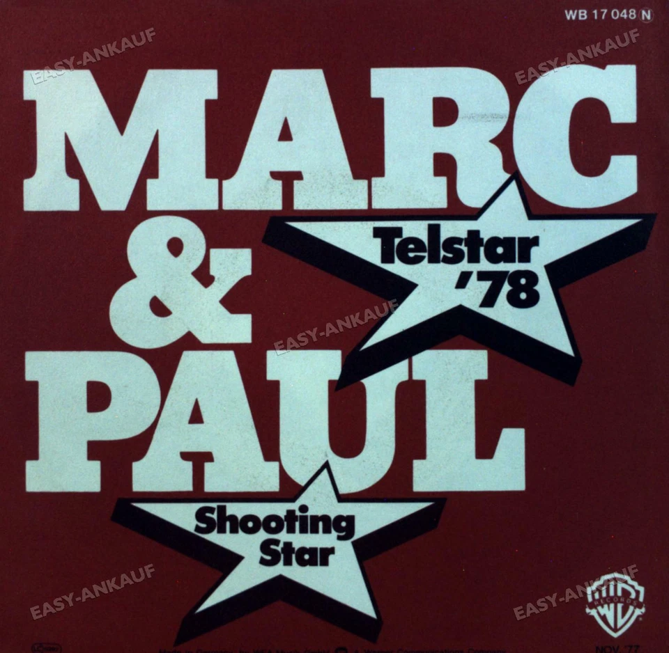 Marc & Paul - Telstar / Space Melody 7in 1977 (VG+/VG+) ' - Image 1 of 1