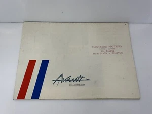 Vintage 1962 Studebaker Avanti Consumer Catalog Brochure USA HTF - Picture 1 of 3