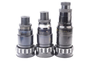 Cinema anamorphic lens kit DYALISCOPE, Satec, 50mm, 75mm, 100mm, Caméflex mount