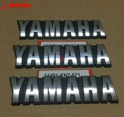 3X TANQUE DE COMBUSTIBLE CROMADO EMBLEMA INSIGNIAS PARA BICICLETAS SE SR XS XV XJ R RX LS RXS FS1 Foto 1 de 4