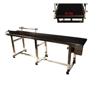 82.6"L*15.7"W PVC Belt Conveyor Machine Shipping Tool 0-20m/min 110V Power Save - Picture 1 of 8