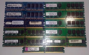 PACK 11 MEMORIAS RAM DDR2 1Gb - Imagen 1 de 1