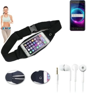 Sac Ceinture bandoulière taille pour BQ Mobile BQ-5046L Choice LTE + écouteurs - Zdjęcie 1 z 5