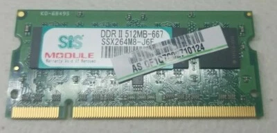 Asus 512MB 667MHZ DDR2 PC2-5300 SODIMM New - Image 1 of 3