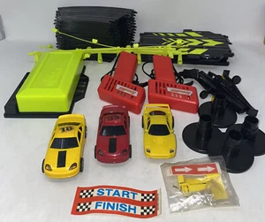 Speed Trax Slot Car Track Parts, Pieces, Cars lot Untested - Picture 1 of 8