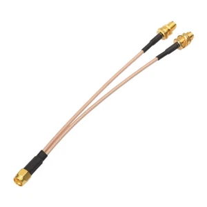 SMA Splitter Cable 15cm SMA Male to Dual SMA Female for 4G LTE Home Phone Router - Picture 1 of 4