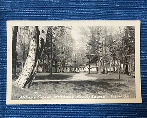Milne's Cabins Mill Lake Parry Sound Canada RPPC POSTED 1949 Photo Postcard 23B - Picture 1 of 1
