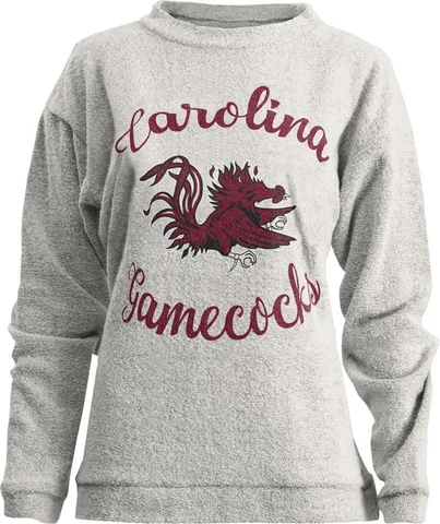 Womens South Carolina Gamecocks Sweatshirt Comfy Terry L/S Crew Cover