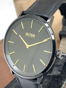 Hugo Boss Reloj Hombre 1513830 Cuarzo Skyliner Dorado Esfera Negra Correa Cuero 40mm - Imagen 1 de 12