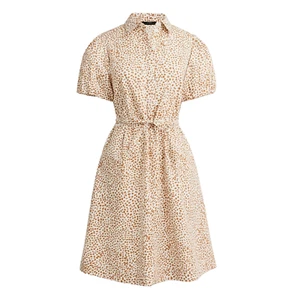 J.Crew Damen braun gepunktetes Muster Kurzarm Kragen Minikleid US 10/M - Bild 1 von 10
