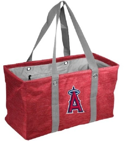 LOS ANGELES ANGELS Picnic Caddy Tote Bag Crosshatch Beach Grocery Large Straps Cover