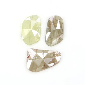 1.87 CT Natural Loose Slice Cut Diamond 9.70 MM Brown Grey Color Diamond LQ2636 - Picture 1 of 8